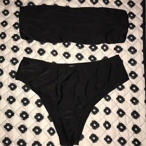 Brand new! Black 2 piece high waist bathing suit